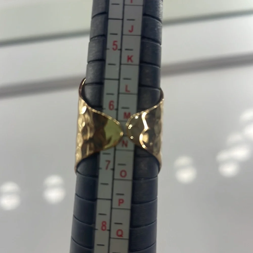 Lapis Lazuli Faceted, cocktail ring, gold, size adjustable, 6.5 - - Picture 7 of 8